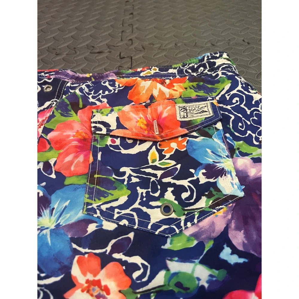 Polo Ralph Lauren Swimsuit Swim Shorts - Bright Aloha Floral Watercolor Small